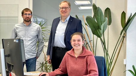 Besuch zur Wiedereröffnung des Staßfurter Kundenbüros Energie-Bündel