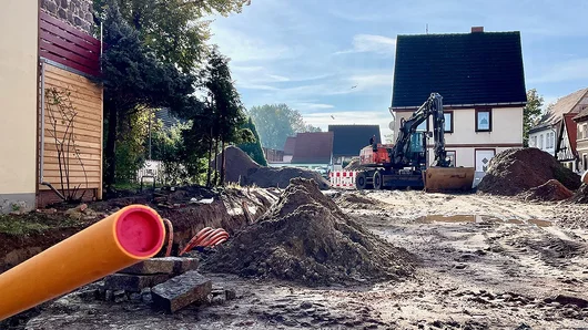 EMS-Baustelle in Zerbst