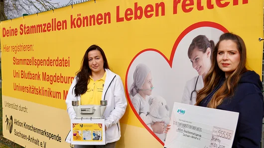 EMS-Belegschaft unterstützt Aktion Knochenmarkspende