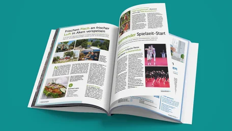 Eine aufgeblätterte Ausgabe des Energiejournals August 2025