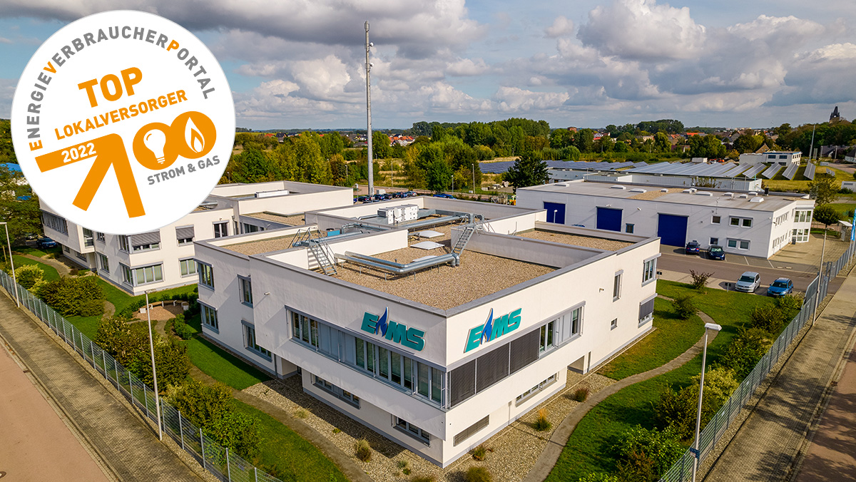 Betriebssitz der Ergas Mittelsachsen GmbH mit Siegel Top-Lokalversorger 2022 für Erdgas und Strom